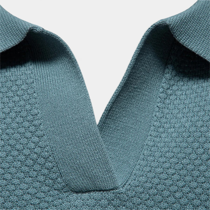 Riche | Cotton Polo Sans Boutons - Élégance Riviera