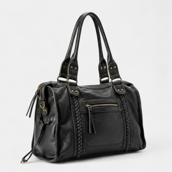 Sac à main femme en cuir véritable – Détail tressé