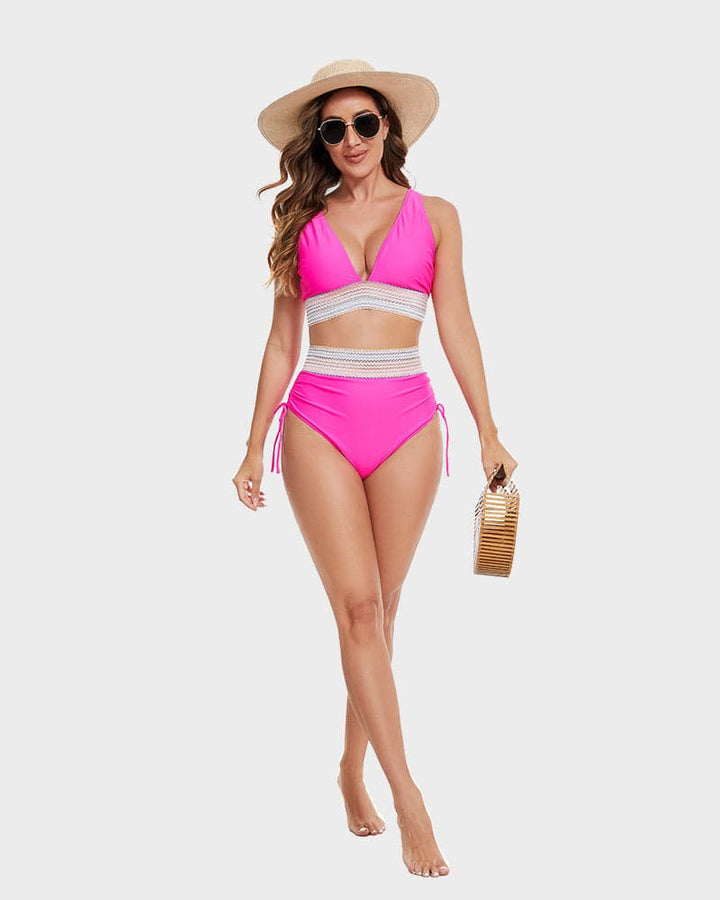 Højtaljet bikini til kvinder – figurformende pasform