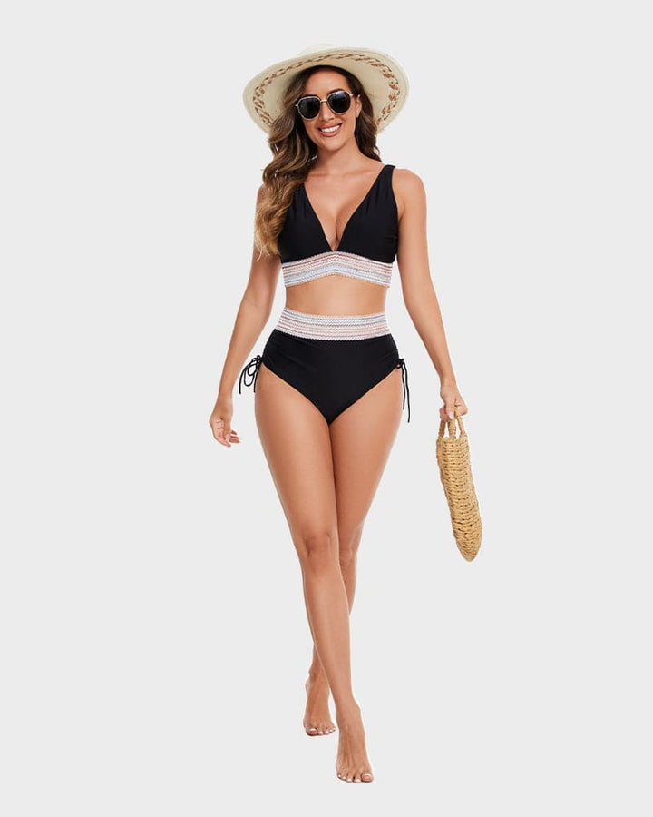 Højtaljet bikini til kvinder – figurformende pasform