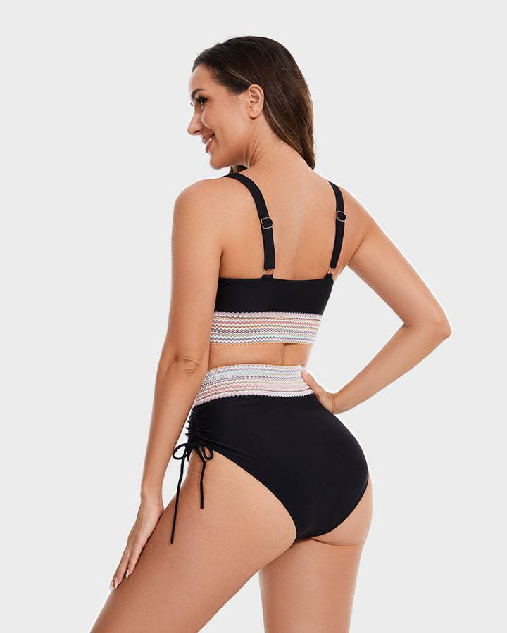 Højtaljet bikini til kvinder – figurformende pasform