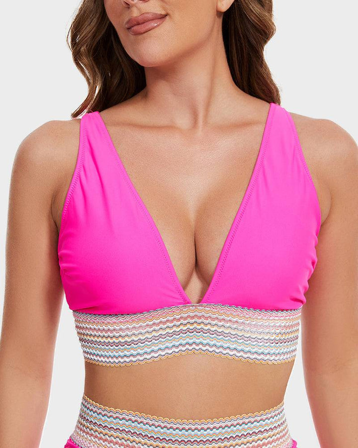 Højtaljet bikini til kvinder – figurformende pasform