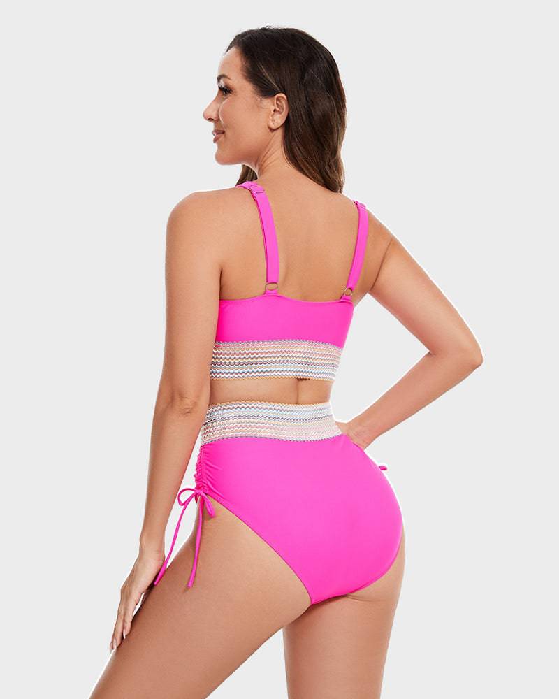 Højtaljet bikini til kvinder – figurformende pasform