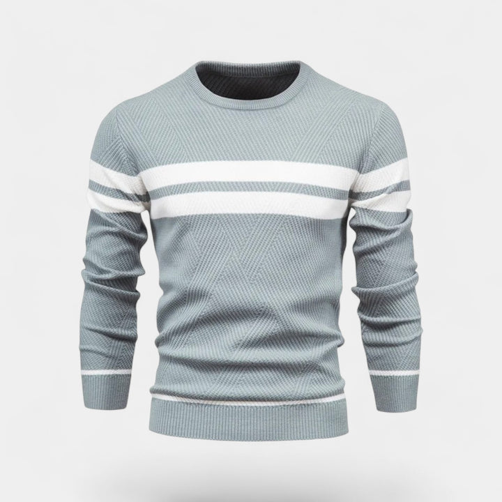 Riche | Pull homme laine rayé – décontracté raffiné